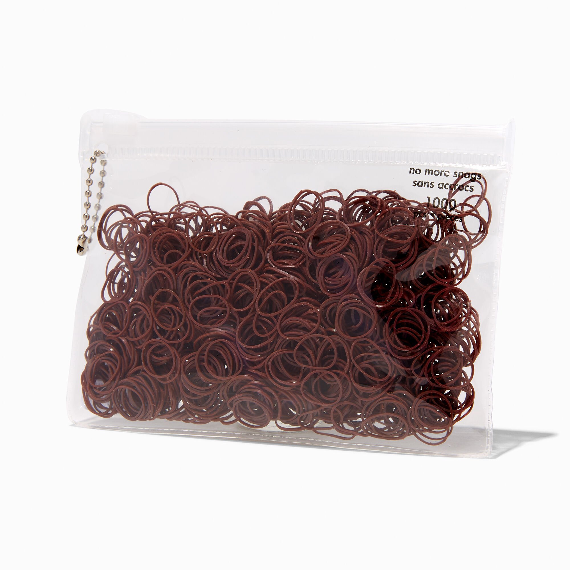 View Claires No More Snag Mini Hair Elastics 1000 Pack Brown information