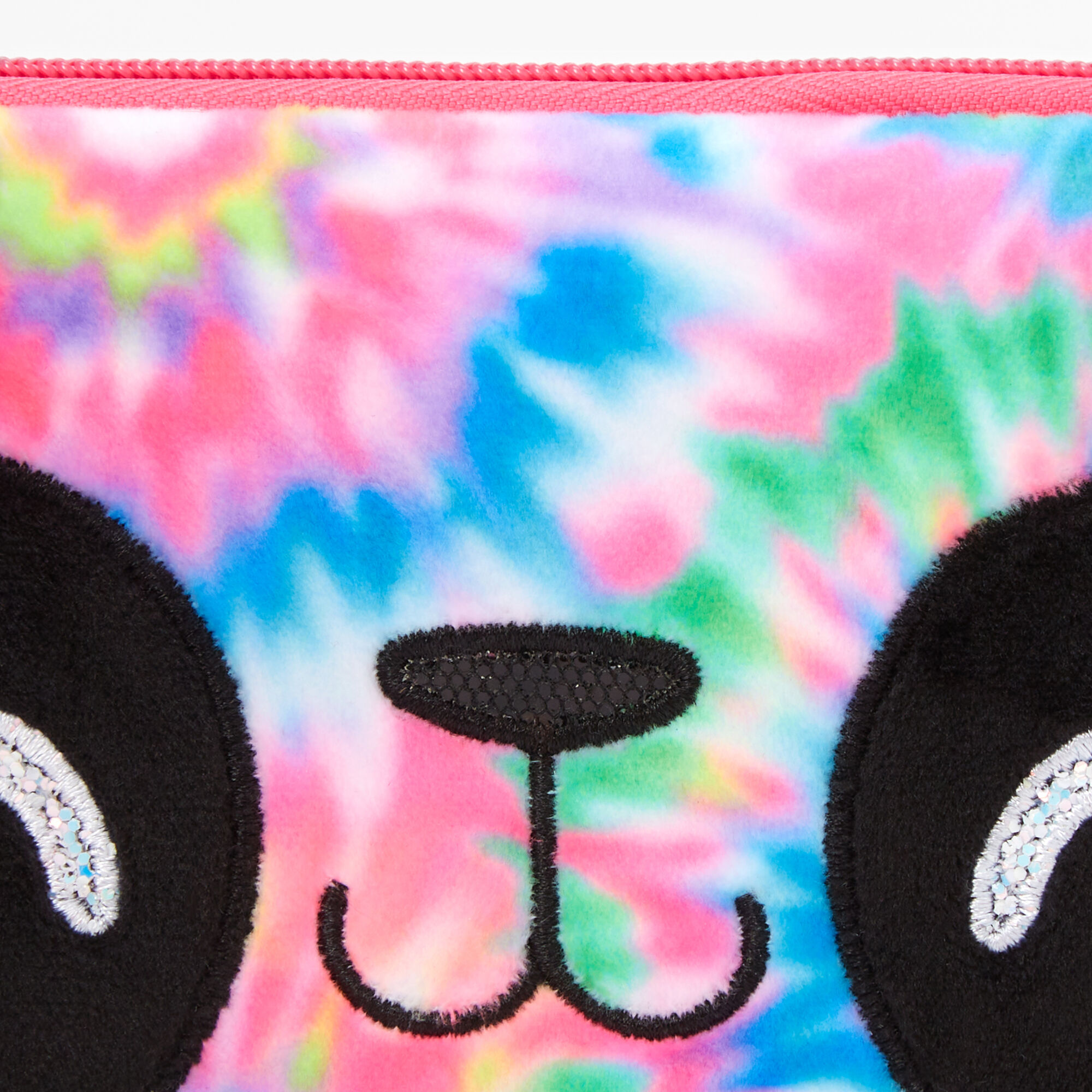 Tie-Dye Panda Plush Pouch - Pink,