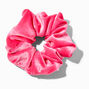 Hot Pink Medium Velvet Hair Scrunchie,