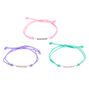 Pastel Sister Adjustable Bracelets - 3 Pack,