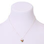 Silver Rainbow Heart Pendant Necklace,