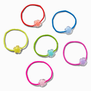 Claire&#39;s Club Rainbow Flower Hair Ties - 6 Pack,
