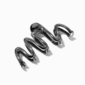 Silver-tone Metal Squiggle Hair Claw,