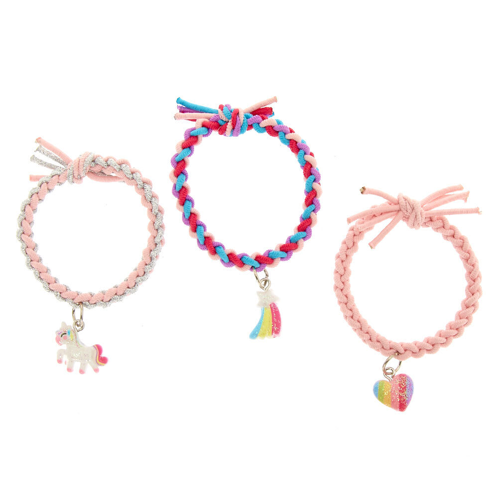 Claire's Club Braided Stretch Bracelets - 3 Pack,
