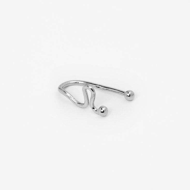 Silver Squiggle Faux Nose Ring Claire S