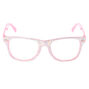 Claire&#39;s Club Holographic Retro Clear Lens Frames - Pink,