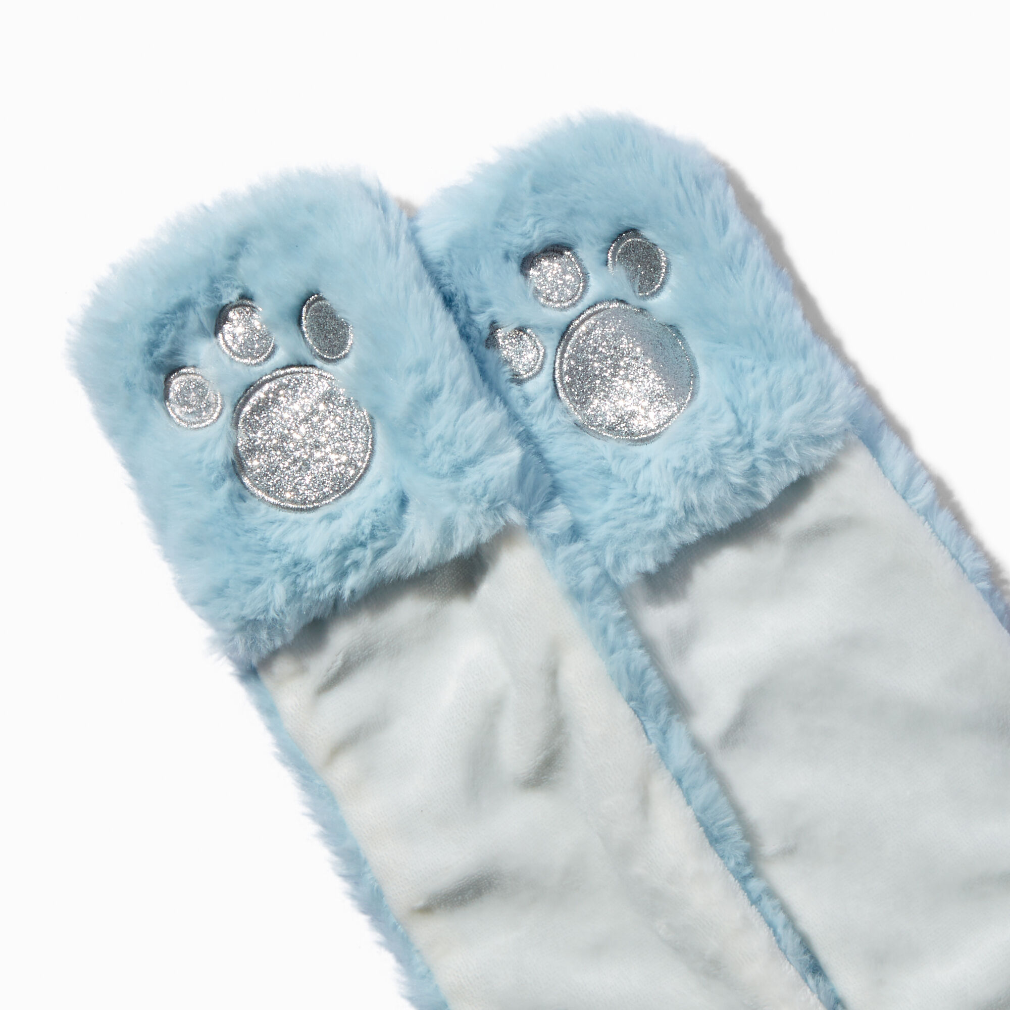 Claire's Club Fuzzy Blue Bear Headscarf,