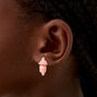 Pink Triceratops Bite Stud Earrings,
