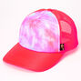 Mesh Tie Dye Trucker Hat - Pink,