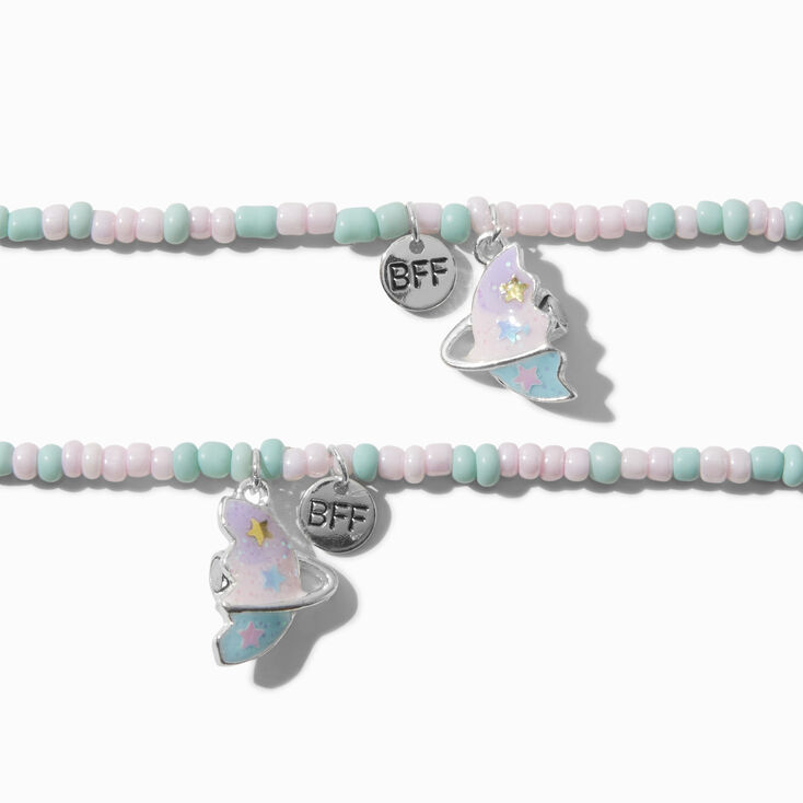 Best Friends Split Planet Beaded Bracelets - 2 Pack,