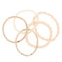 Rose Gold Pearl Stretch Bracelets - 5 Pack,