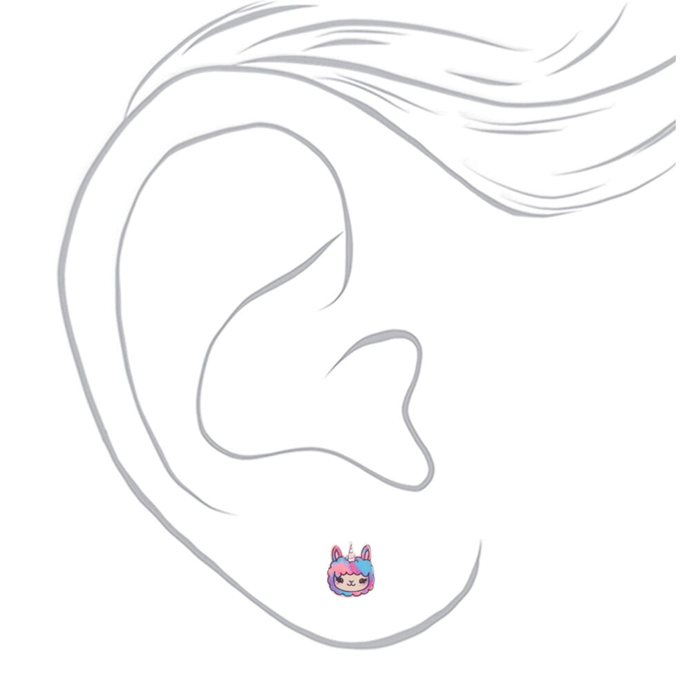 Lala the Llamacorn Stud Earrings,