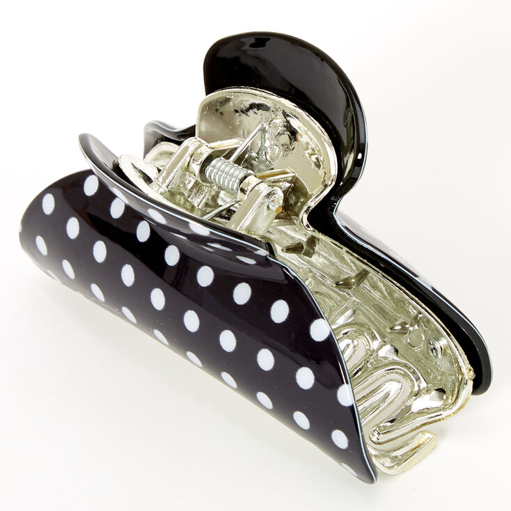 Pince &agrave; cheveux &agrave; pois de taille moyenne - Noir,