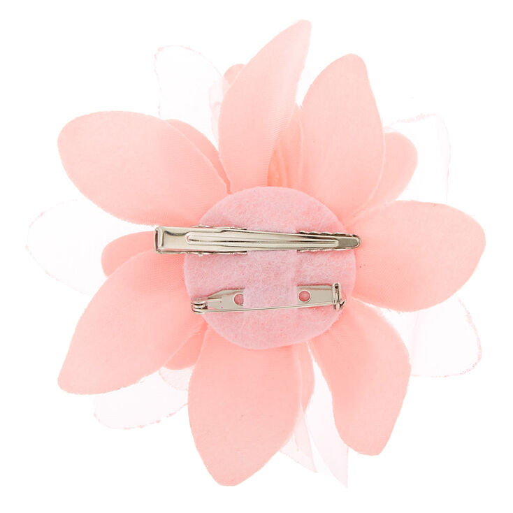Flower Hair Barrette - Pink,