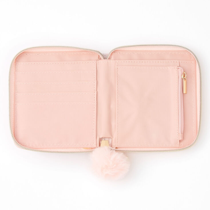 Claire's Pink Trifold Wallet | Marble