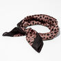 Dark Brown Leopard Silky Bandana Headwrap,