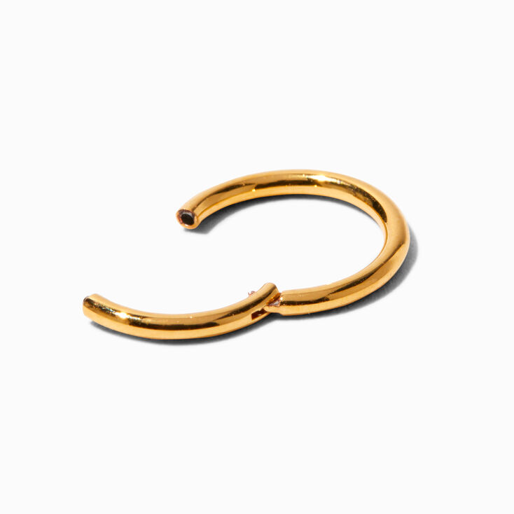 18kt Gold Plated 18G Titanium Hoop Nose Ring | Claire's US