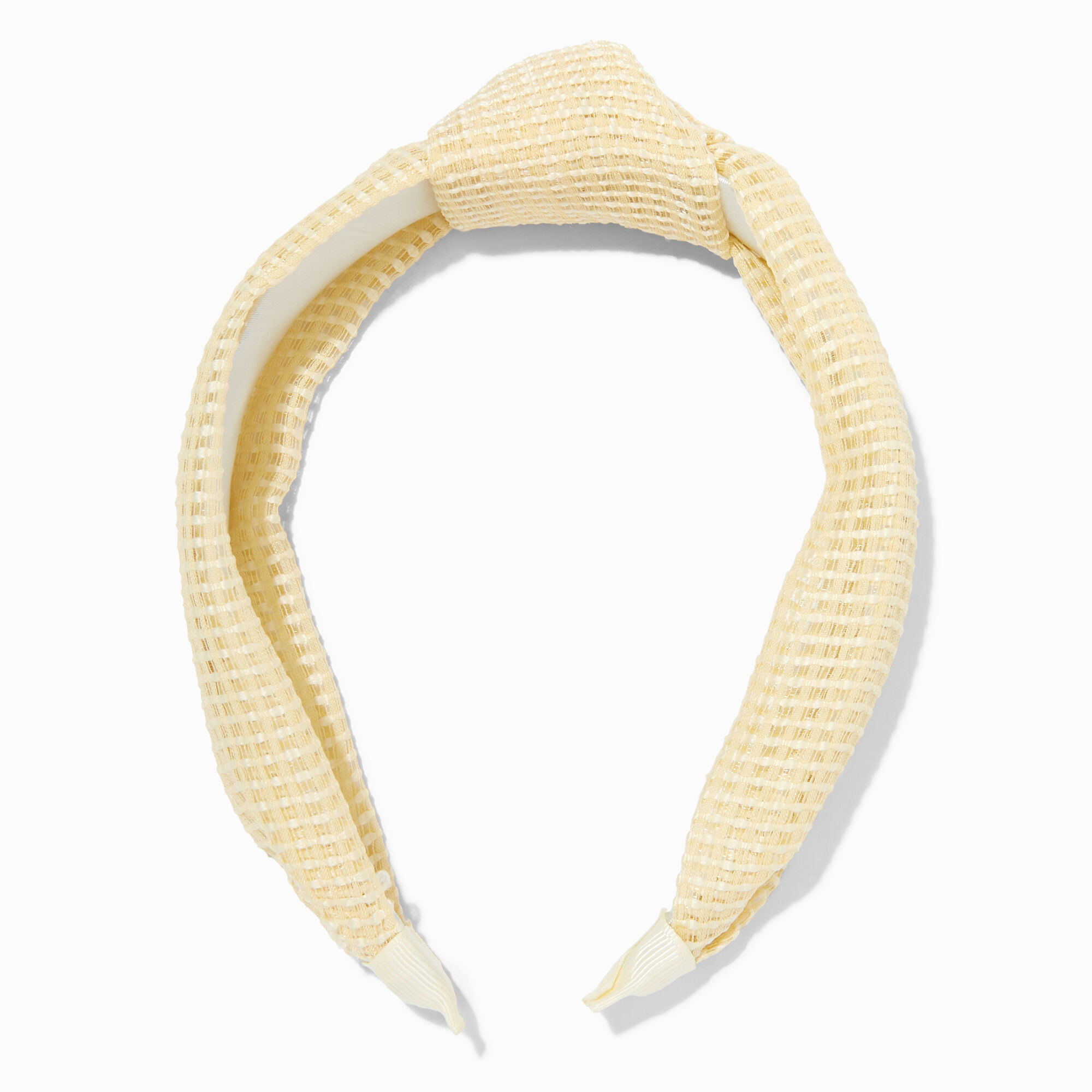 View Claires Soft Woven Knotted Headband Yellow information