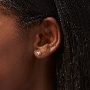 C LUXE by Claire&#39;s 18k Yellow Gold Plated Cubic Zirconia 5MM Round Stud Earrings,