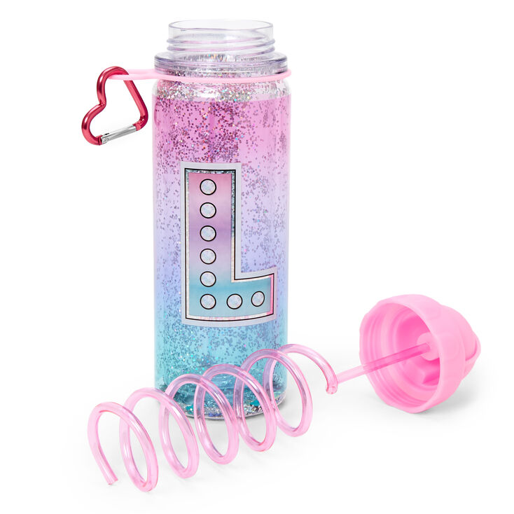 pink red glitter checker water bottle cute — Stay Cute