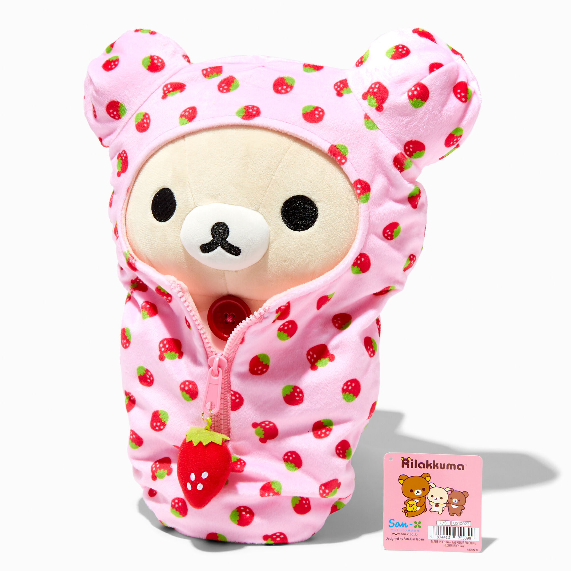 Rilakkuma Pink Sleeping Bag Plush Toy Claire s US