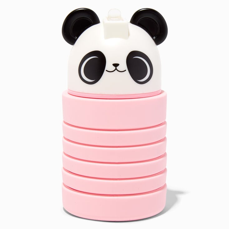 Collapsible Panda Pink Water Bottle,