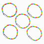 Best Friends Rainbow BFF Beaded Stretch Bracelets - 5 Pack,