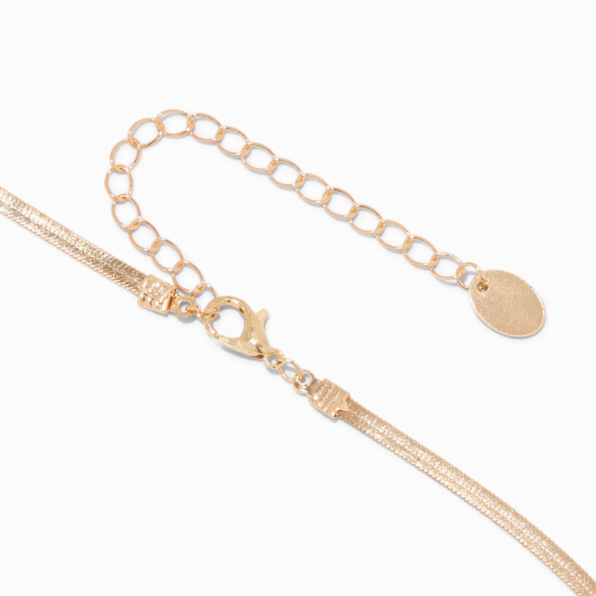 Gold-tone Snake Chain Necklace,
