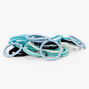 Glitter Blue Lurex Hair Ties - 30 Pack,