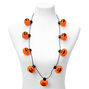 Halloween Jack-O-Lantern Lite Up Necklace - Orange,