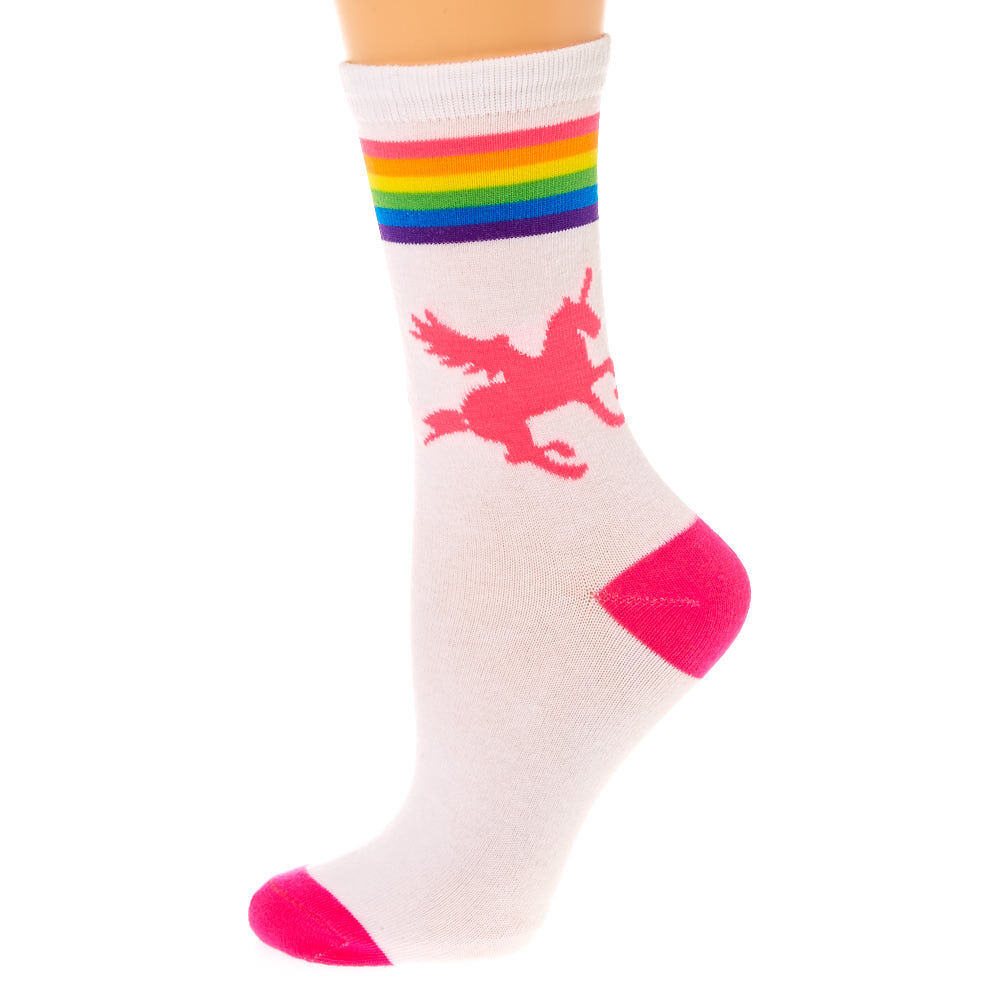 Rainbow Unicorn Crew Socks,