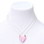 Best Friends Sprinkles Split Heart Pendant Necklaces - 2 Pack,