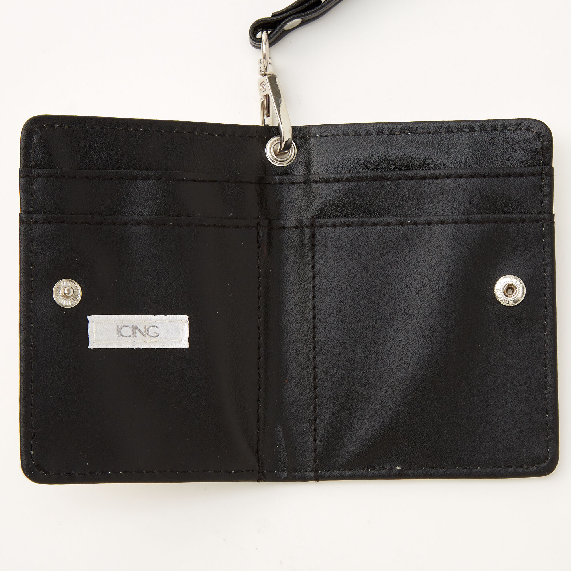 White Marble Wallet With Lanyard,