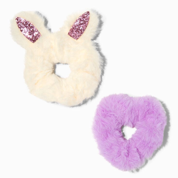 Claire&#39;s Club Medium Forest Critters Furry Hair Scrunchies - 2 Pack,