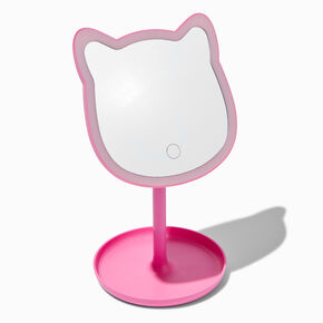 Pink Cat Shaped Light-Up Mirror,