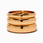 Bracelets bangle &eacute;pais aux designs vari&eacute;s couleur dor&eacute;e - Lot de 3,
