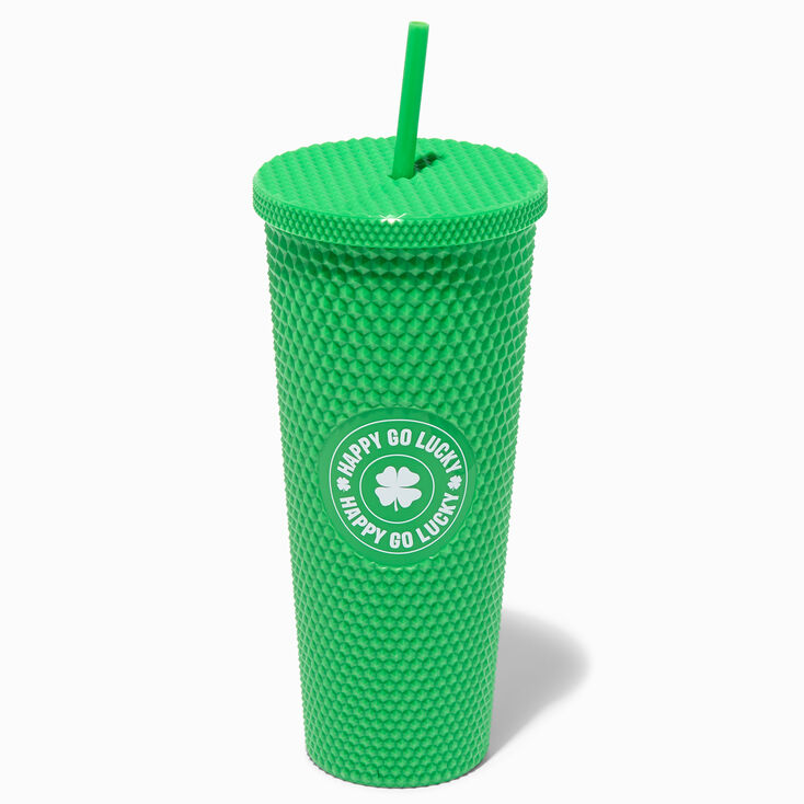 St. Patrick&#39;s Day Happy Go Lucky Green Tumbler,