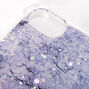 Purple Glitter Marble Protective Phone Case - Fits iPhone 6/7/8/SE,