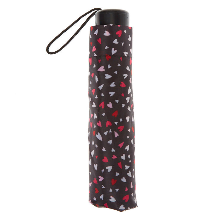 Love Hearts Umbrella - Black,