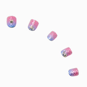 Claire&#39;s Club Purple Mermaid Press On Vegan Faux Nail Set - 10 Pack,