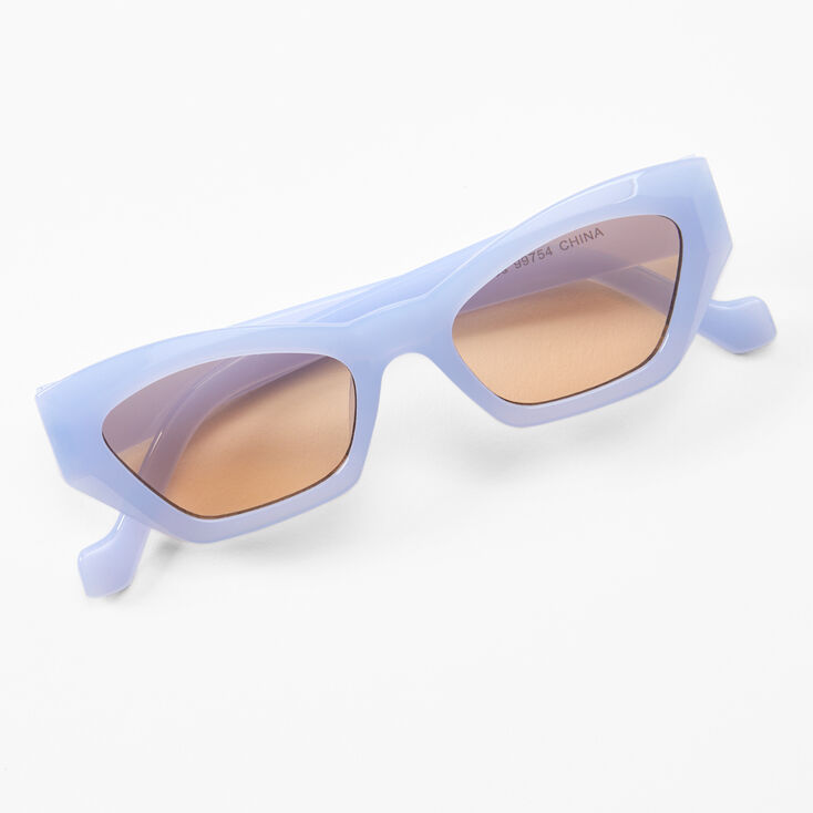 Retro Style Thick Frame Sunglasses - Lavender,