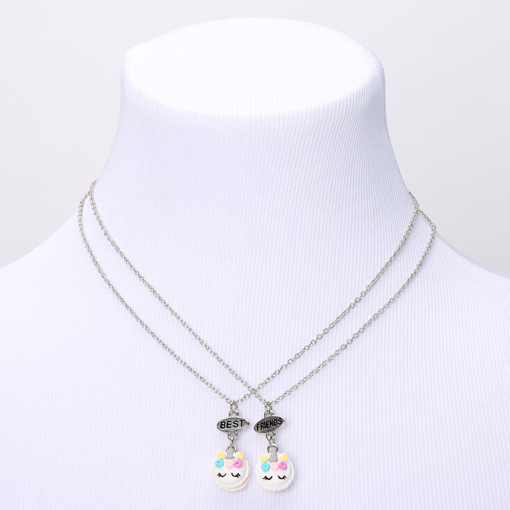 Best Friends Unicorn Macaron Pendant Necklaces - 2 Pack,