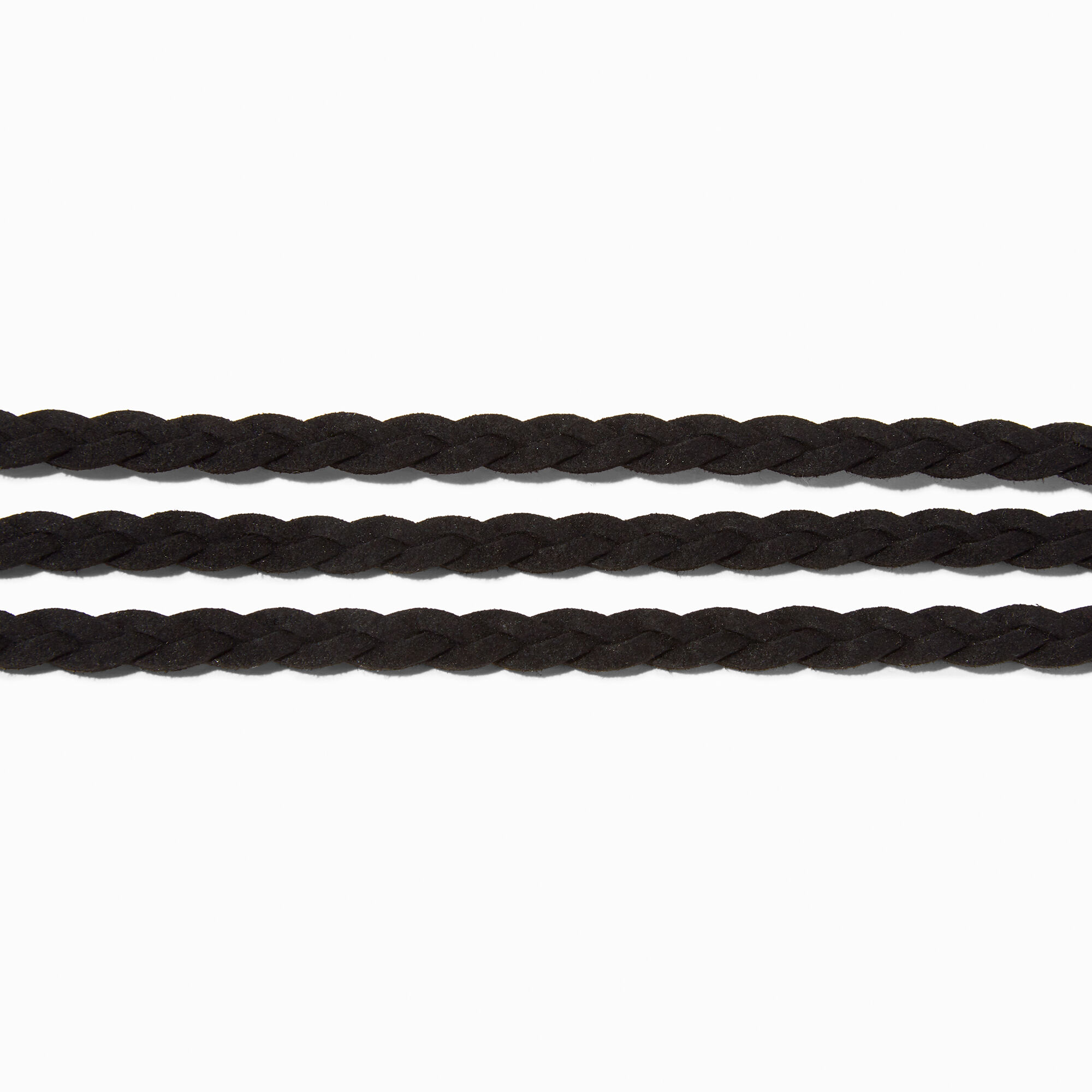 Bandeau tressé triple - Noir,