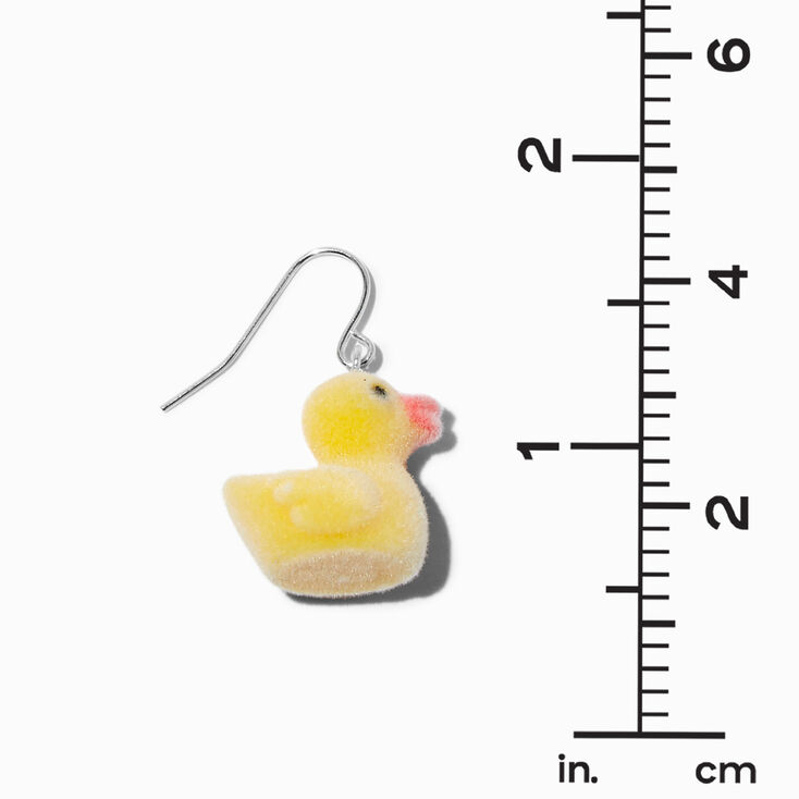 Fuzzy Rubber Duck 0.5&quot; Drop Earrings,