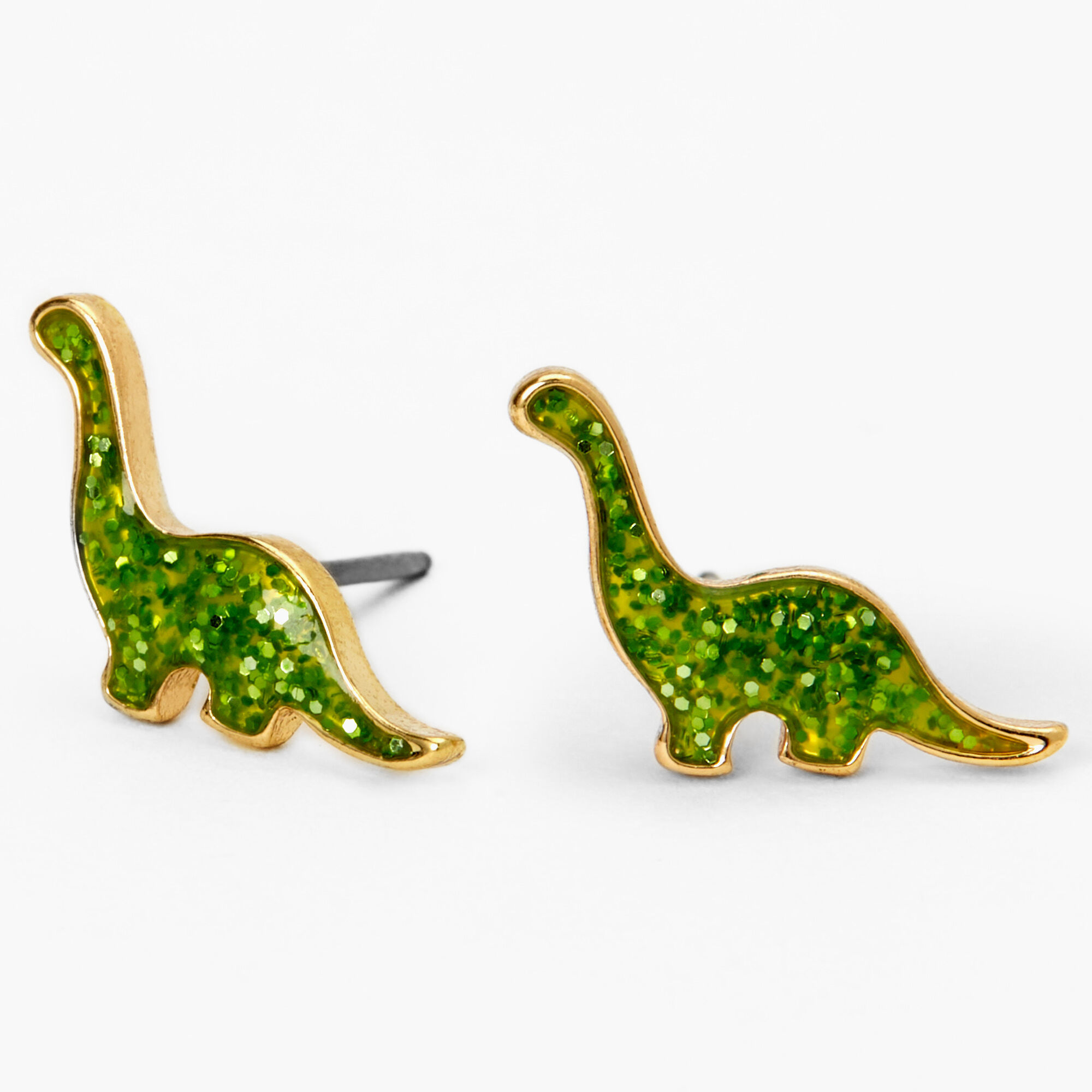 Green dinosaur earrings hotsell