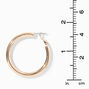 Gold-tone Tube 40mm Hoop Earrings,