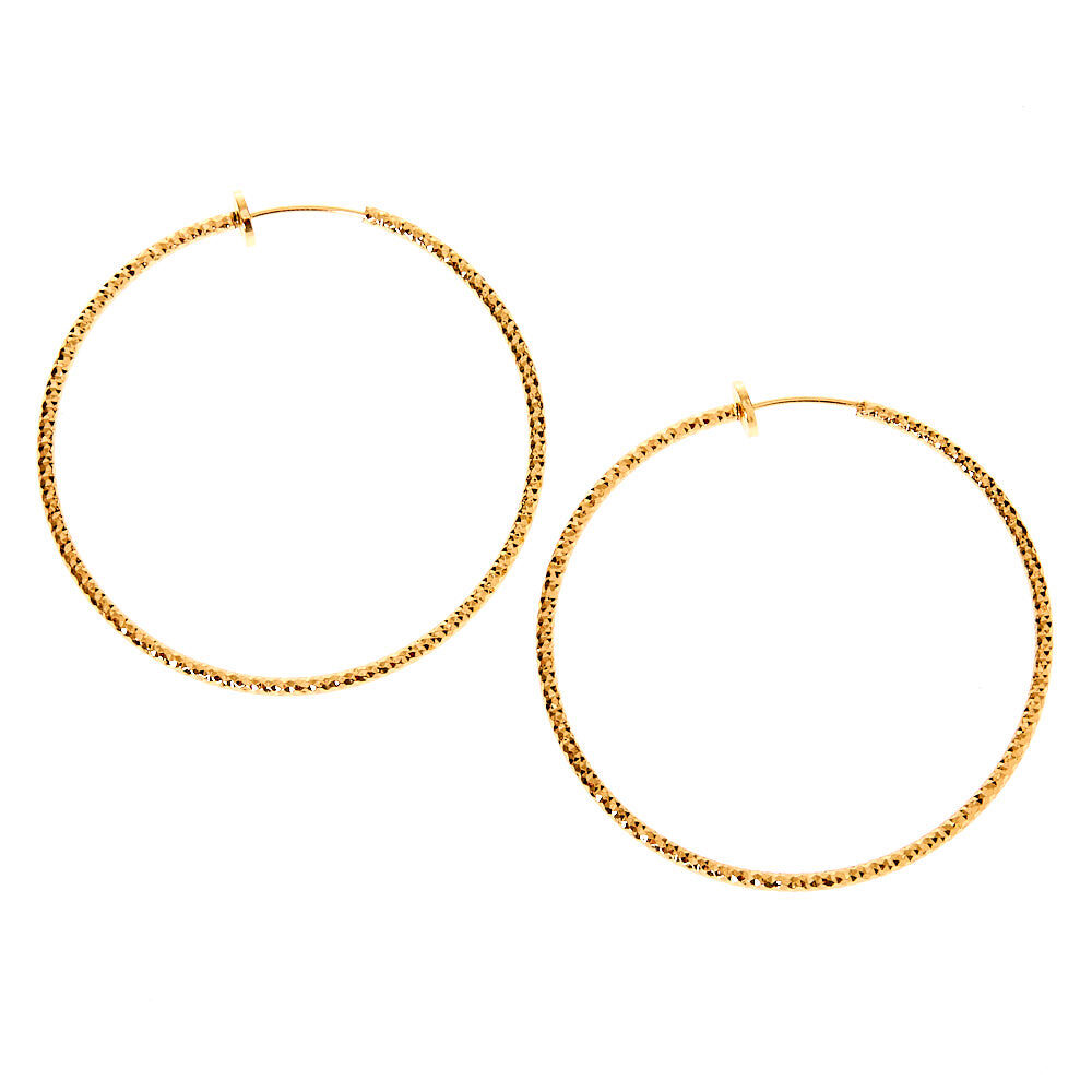 Claire's clip on best sale hoop earrings