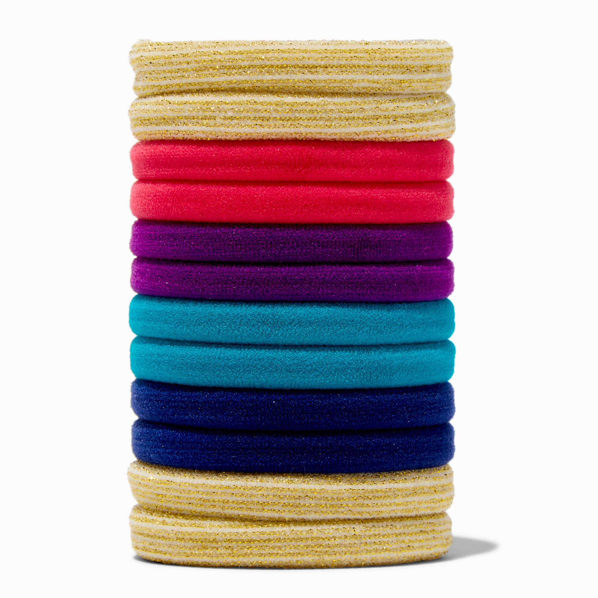 Jewel-Tone Hair Ties - 12 Pack