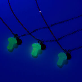 Best Friends Glow-In-The-Dark Mushroom Pendant Necklaces - 3 Pack,