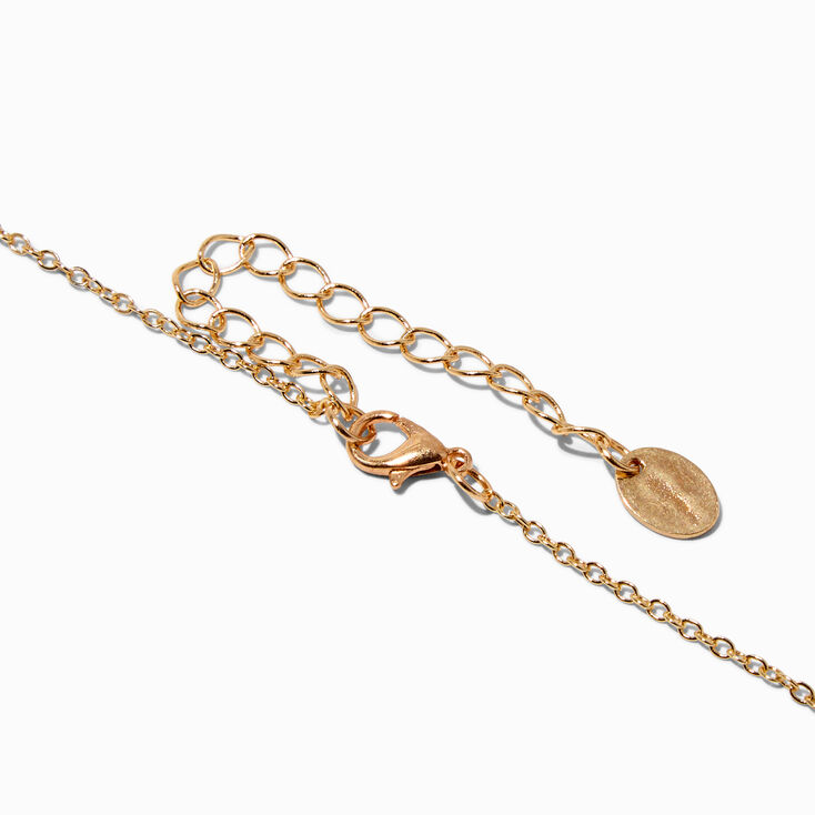 Gold-tone Cat Shaker Pendant Necklace,